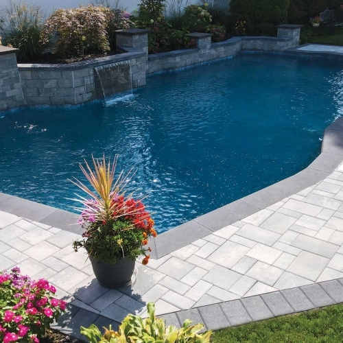 Pool Decks - Stone Ridge Contemporary - Oceanic Blue