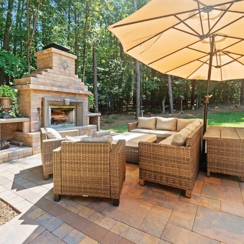 Fireplaces - Fireplace with Verona Wall - Oyster