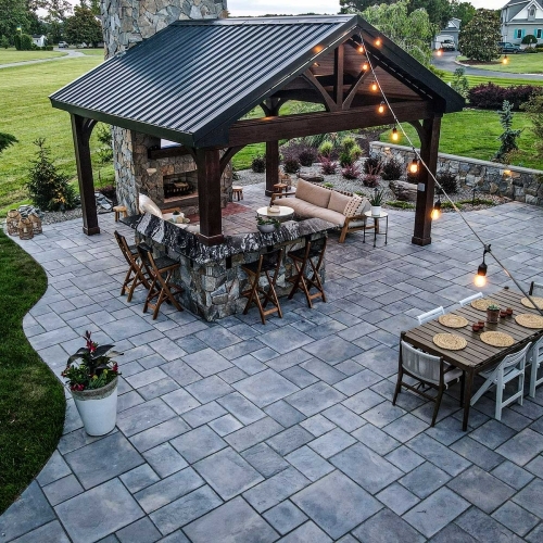 Patios - Natural Cleft Flagstone - York Brown