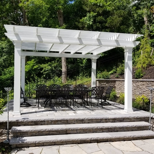 Patios - Rocksface Treads - Bluestone