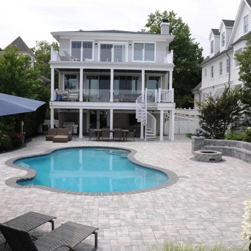 Pool Decks - Stone Ridge Contemporary - Oceanic Blue