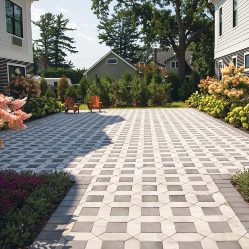 Walkways - Diamond Paver 8x8 - Marble  - Charcoal