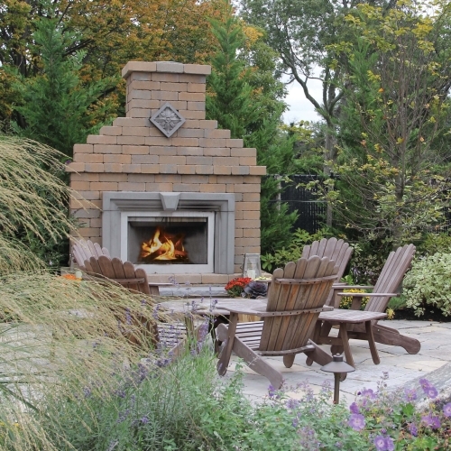 Fireplaces - Fireplace with Verona Wall - Adobe
