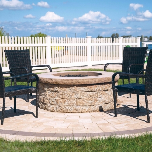Fire Pits - Serafina Fire Pit - Travertina