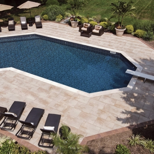 Pool Decks - Alpine Contemporary 26x36 - Travertina
