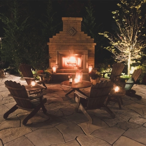 Fireplaces - Verona Fireplace - Adobe Blend