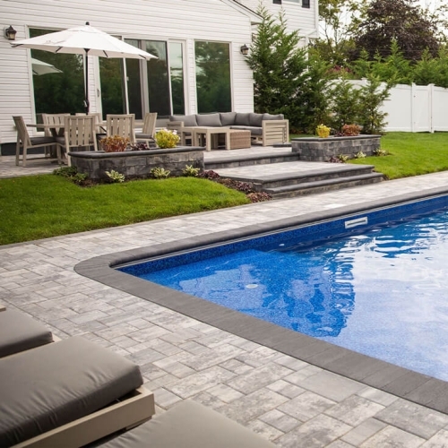 Pool Decks - Stone Ridge Contemporary - Graphite Pearl Blend