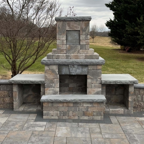 Fireplaces - Mini fireplace with Verona Wall - Westchester Blend