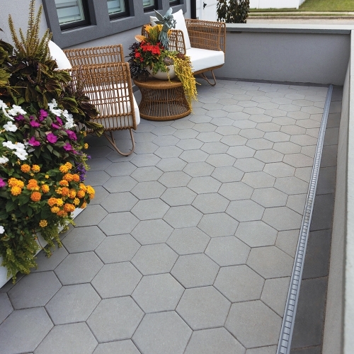 Balcony - Hex Paver -Dove Gray