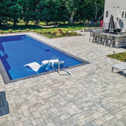 Pool Decks - Stone Ridge Contemporary - Oceanic Blue
