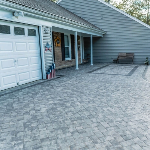 Driveways - Ridge Brick - Oceanic Blue