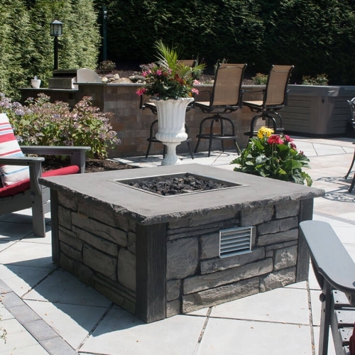 Fire Pits - Encore Fire Pit - Ledge Stone / Bluestone