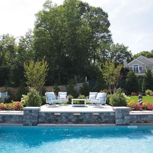 Pool Decks - Stonegate Contemporary Wall - Graphite Pearl