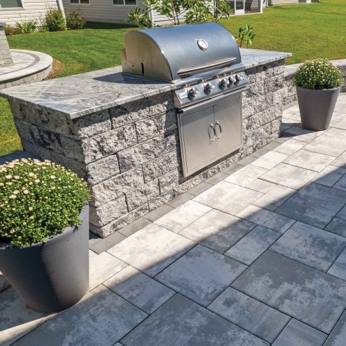 Outdoor Dining - 6&quot; Colonial Wall - Granite City