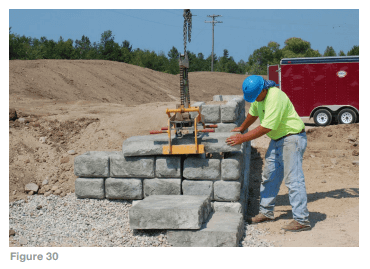 Redi-Rock® retaining wall Installation