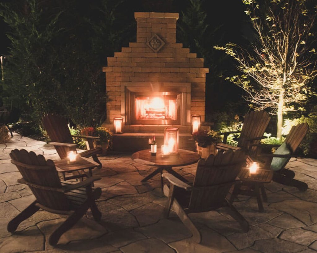 Fireplace with Verona Wall