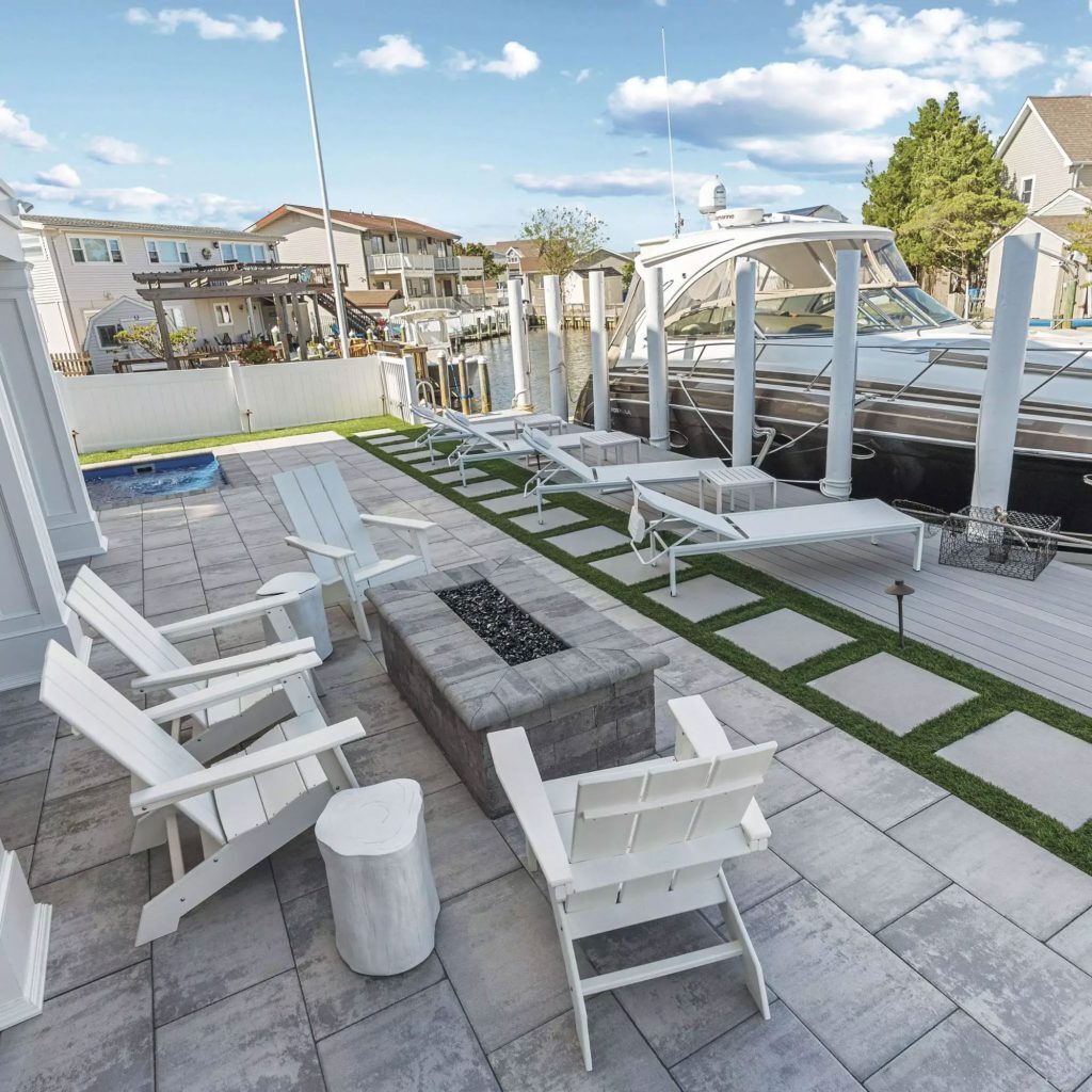 Patios come alive with Paver-Shield - Alpine Contemporary 16x24 - Granite City Blend