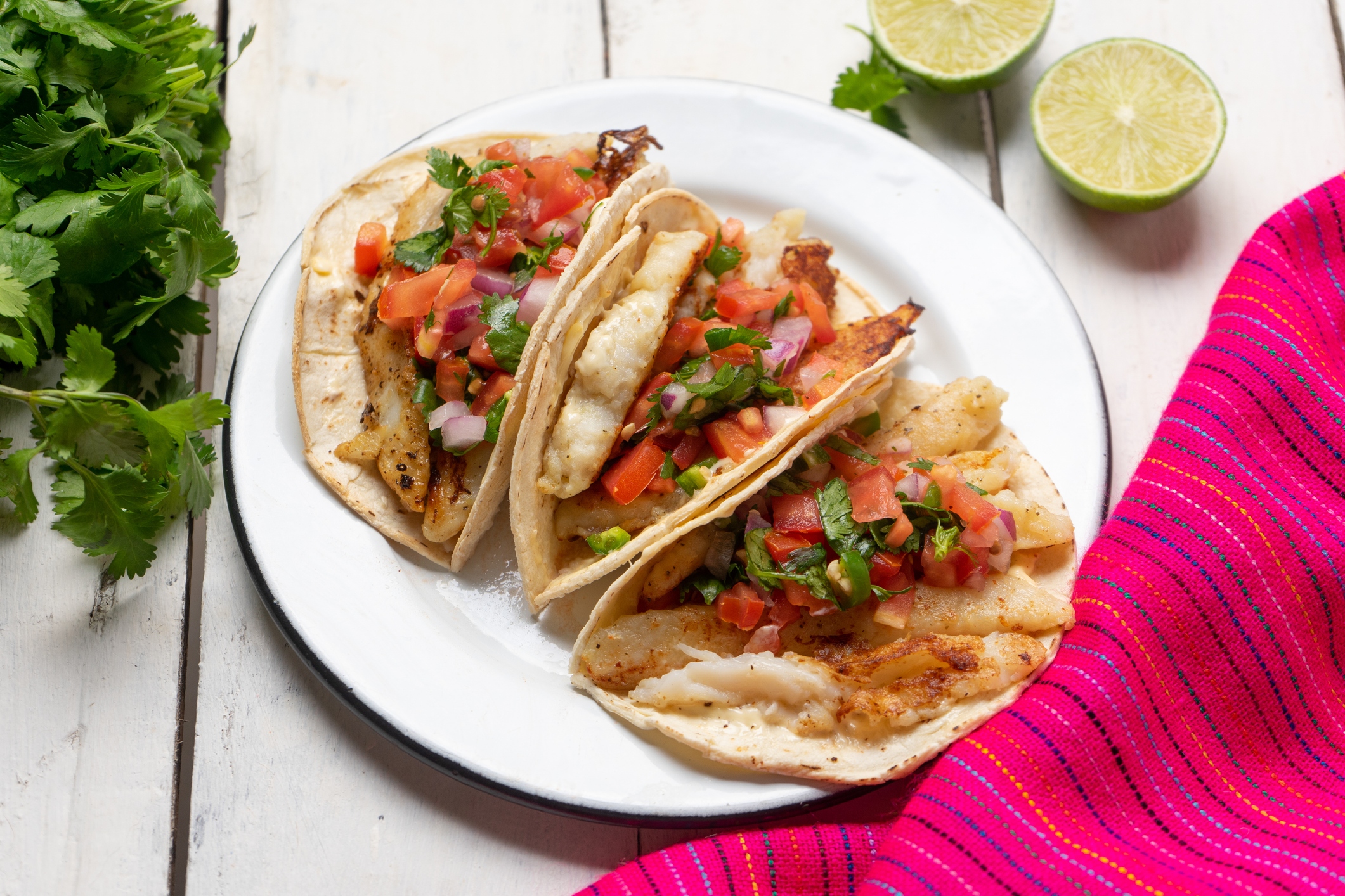 Grilled Fish Tacos with Strawberry Pineapple Salsa