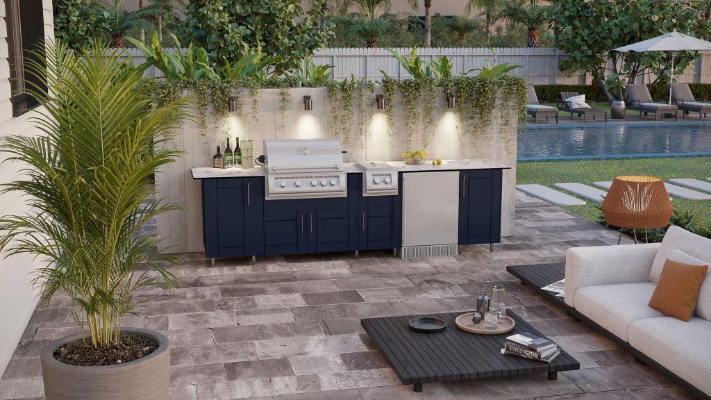 WeatherStrong Cabinetry is built for outdoor use and resists moisture, UV rays, and temperature shifts.